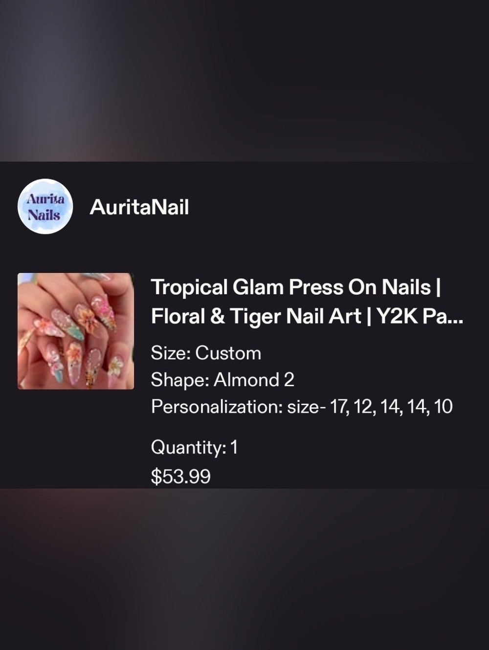 Floral Spring Press On Nails - Picture 3 of 3